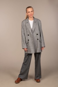 Marynarka damska oversize w jodełkę